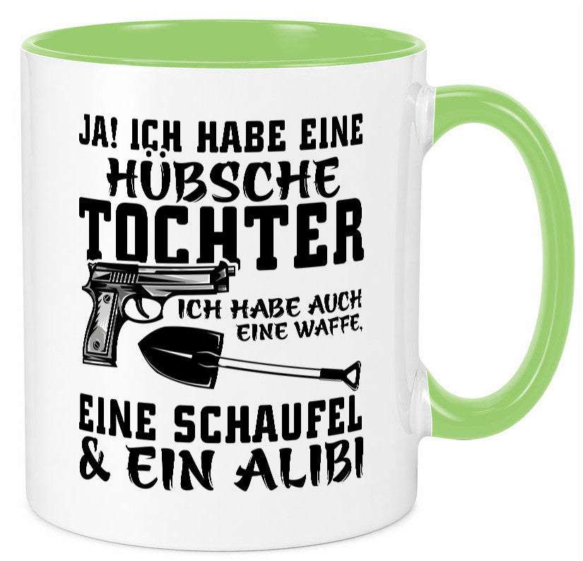 Hübsche Tochter Geschenk Familie Geschenkidee lustiger Spruch Tasse