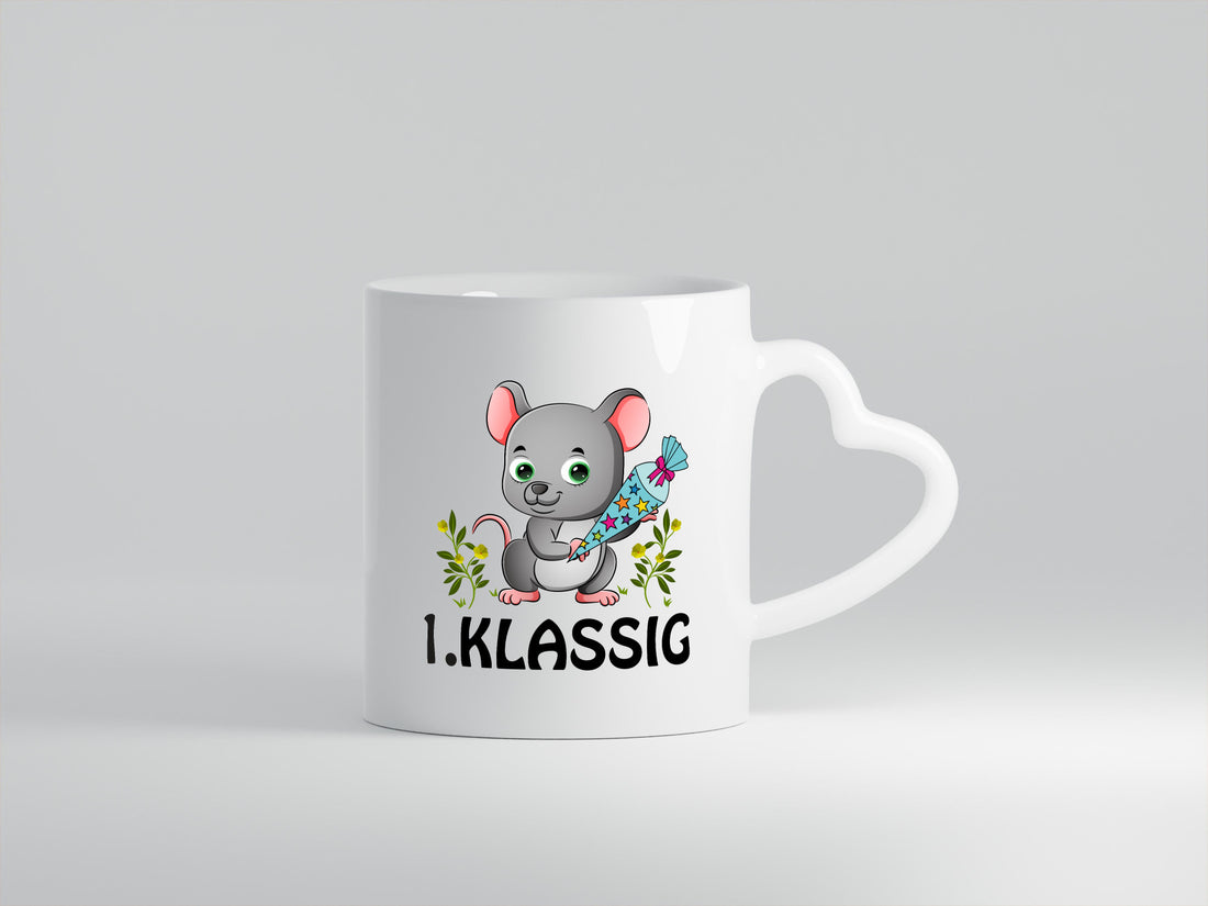 1. Klassik | Schulanfänger Tasse Einschulung Mädchen lustig Humor Geschenkidee