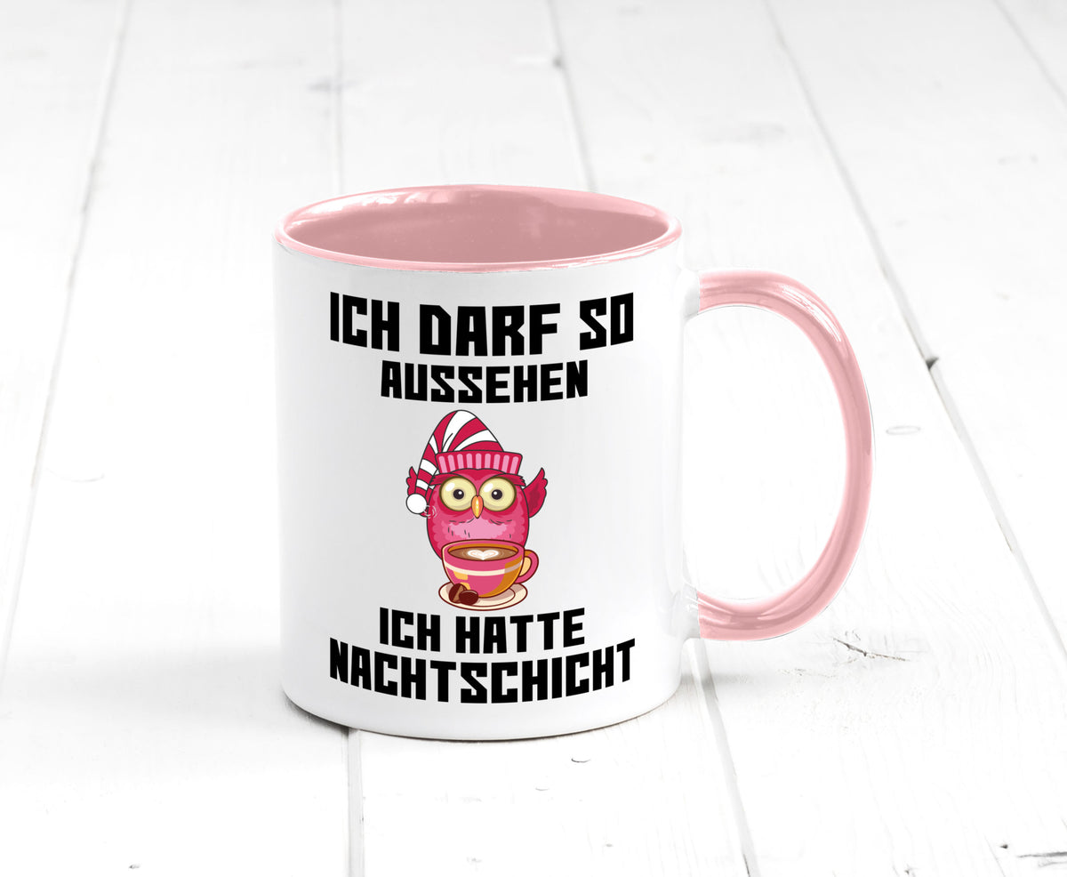 Nachtschicht Eule | Spruch Arbeit müde Nachtjob Geschenkidee Kollegen Büro Tasse