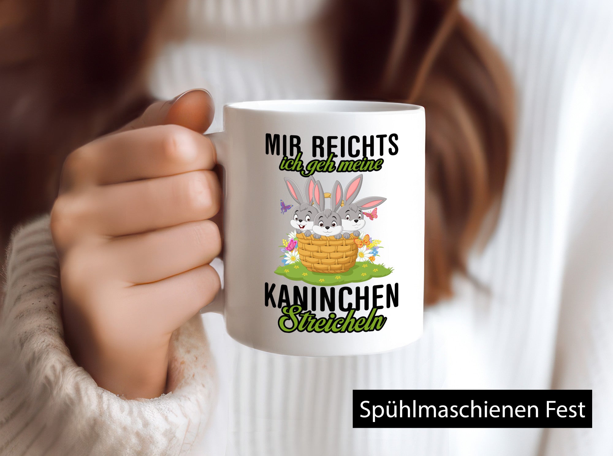 Ich geh meine Kaninchen streicheln | Hasen Geschenkidee Humor Tasse