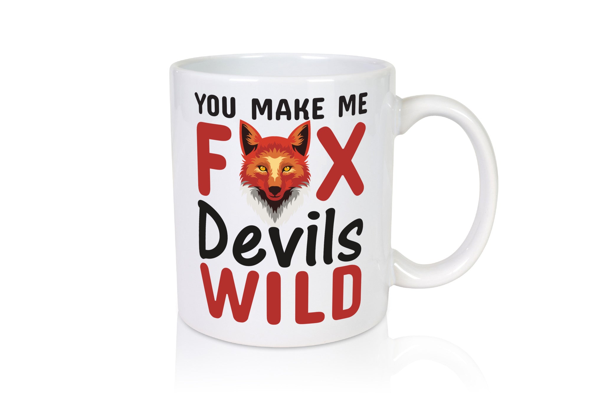 Denglisch | Englisch Spruch Fox Devils Wild v2 Humor Geschenkidee Tasse