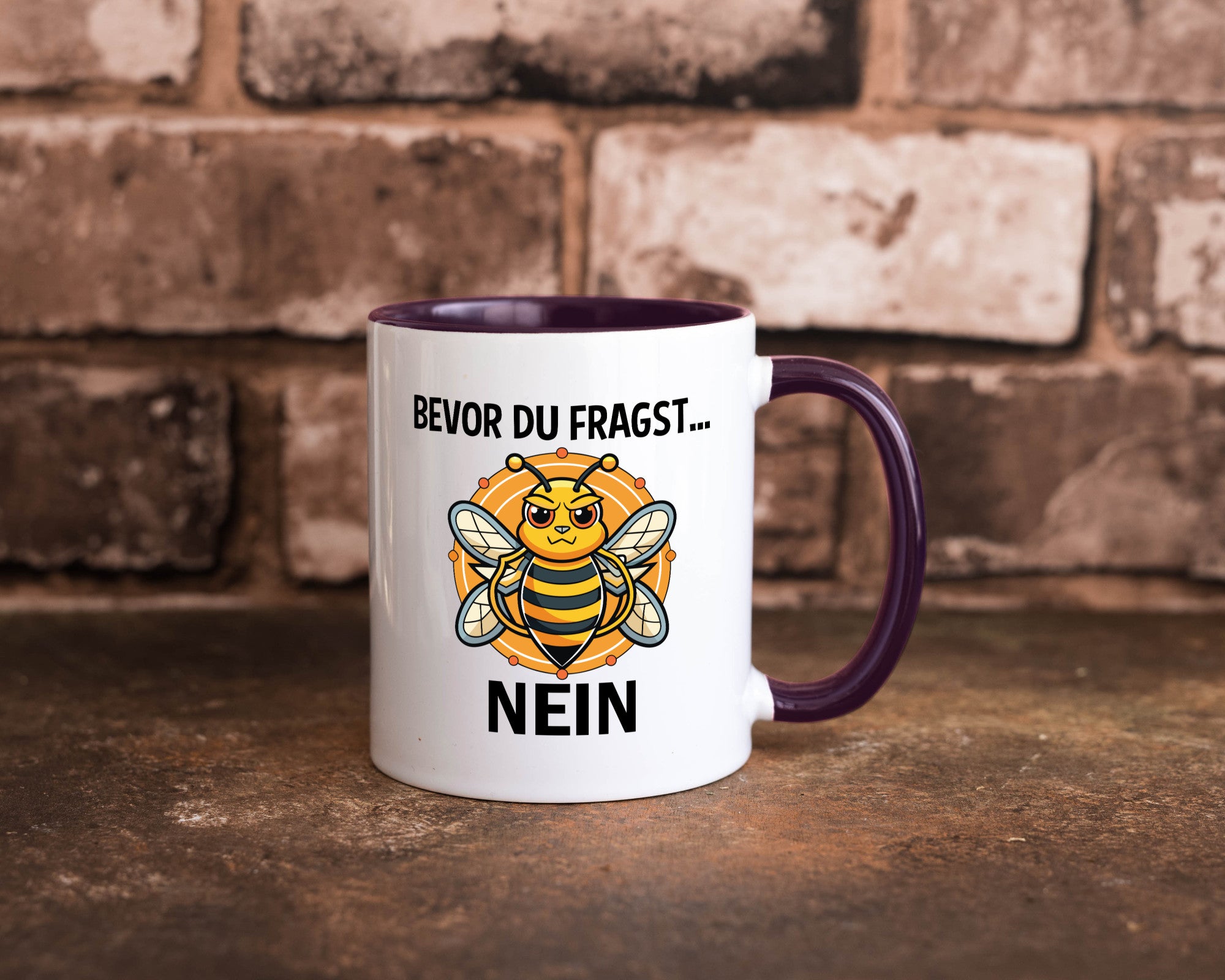 Bevor du fragst... Nein | Hummeln v2 lustig Humor Geschenkidee Geschenk Tasse