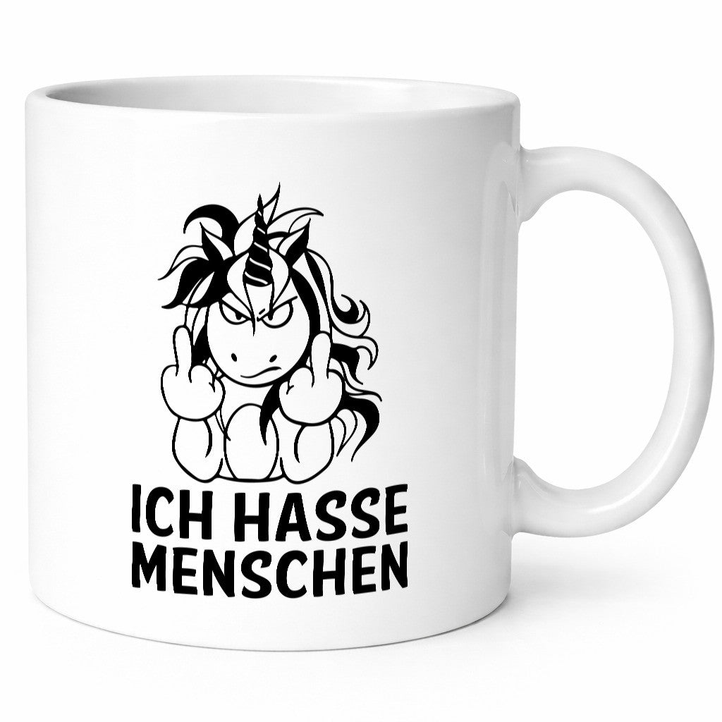 Ich hasse Menschen | Einhorn Stinkefinger lustig Humor Geschenkidee Geschenk