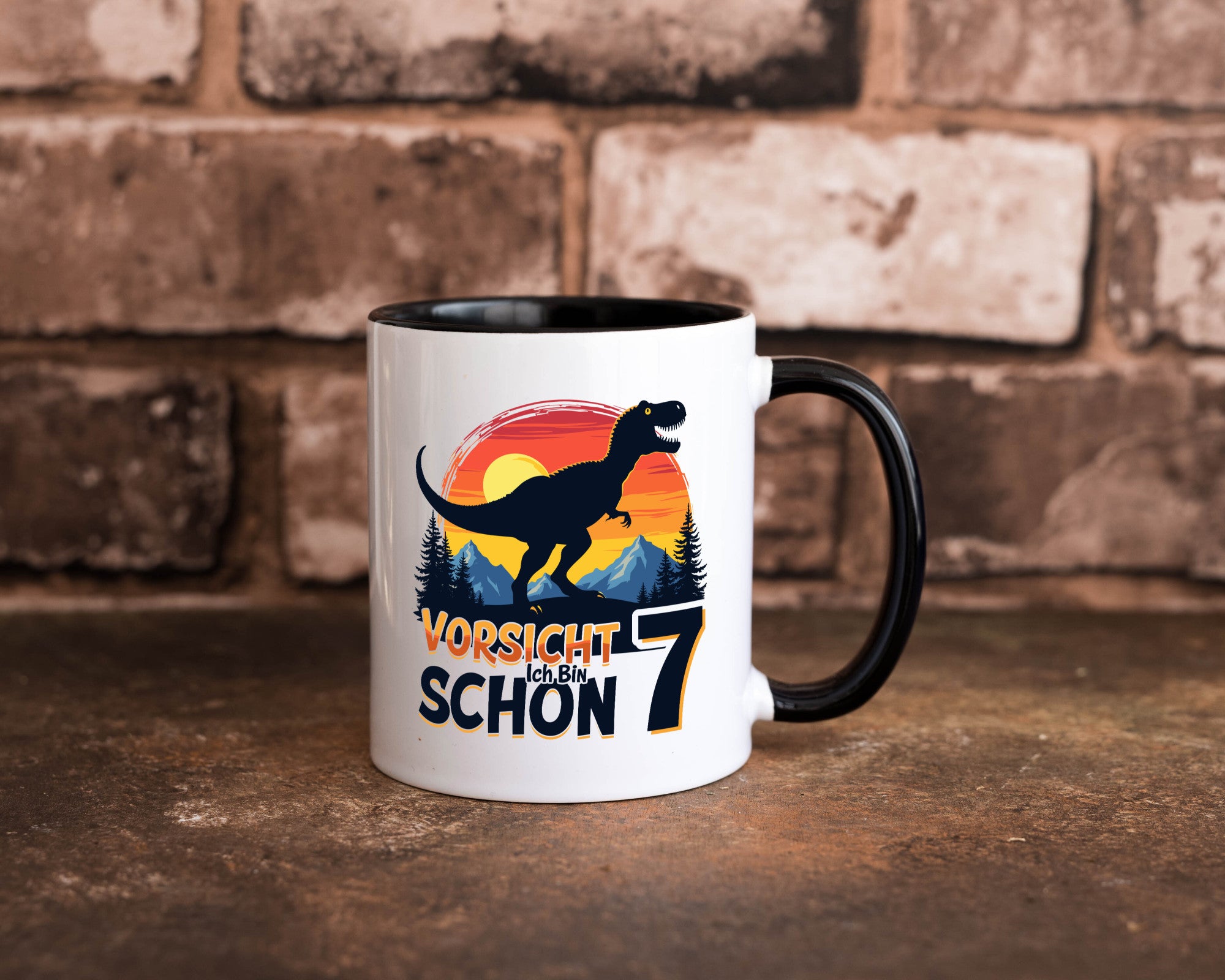 7. Geburtstag | 7 Jahre Dinosaurier v2 Geschenk Geschenkidee lustiger Spruch