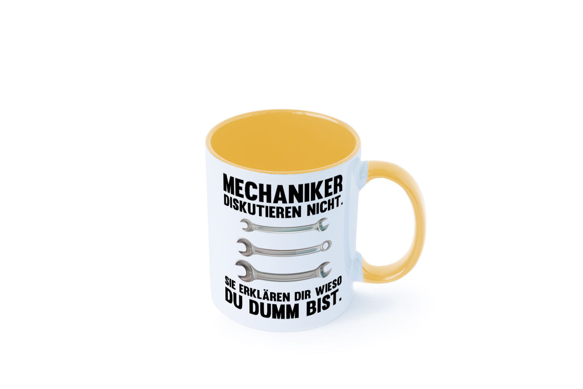 Mechaniker Diskutieren nicht sie erklären nur wieso Geschenkidee Tierliebhaber Tasse