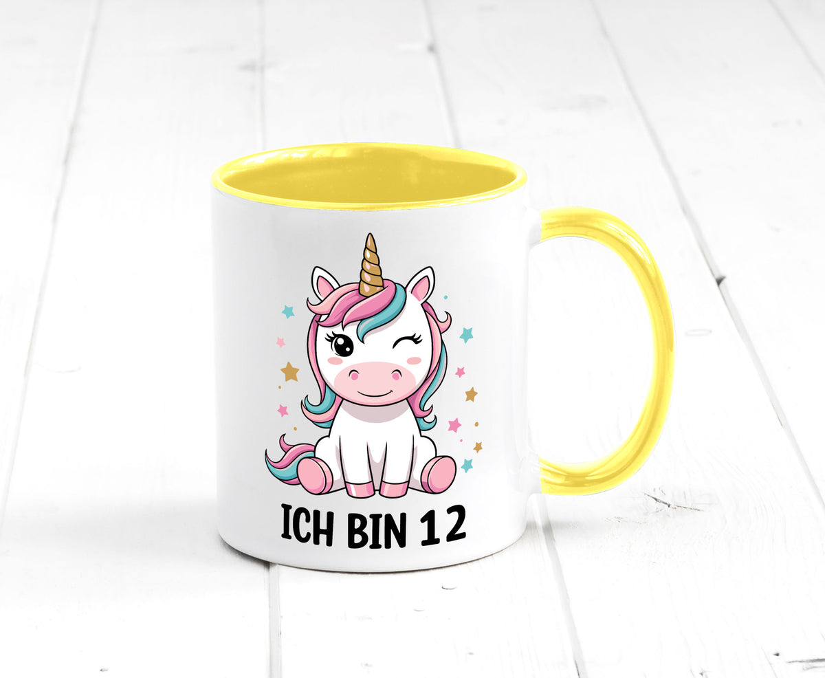 12. Geburtstag | 12 Jahre Einhorn Mädchen lustig Geschenkidee Geschenk Tasse