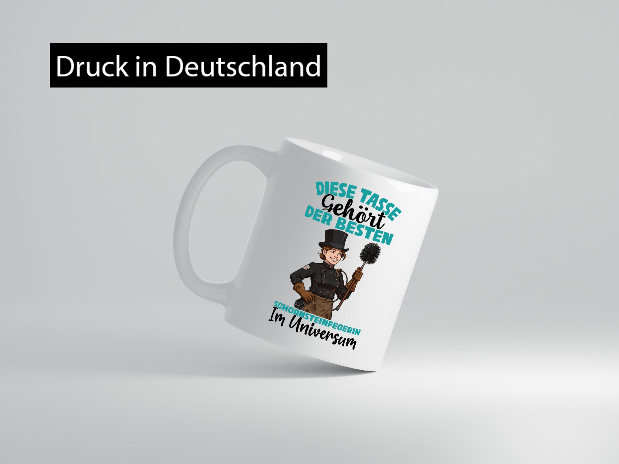 Im Universum: Schornsteinfegerin | Kaminkehrer lustiger Spruch Geschenk Humor