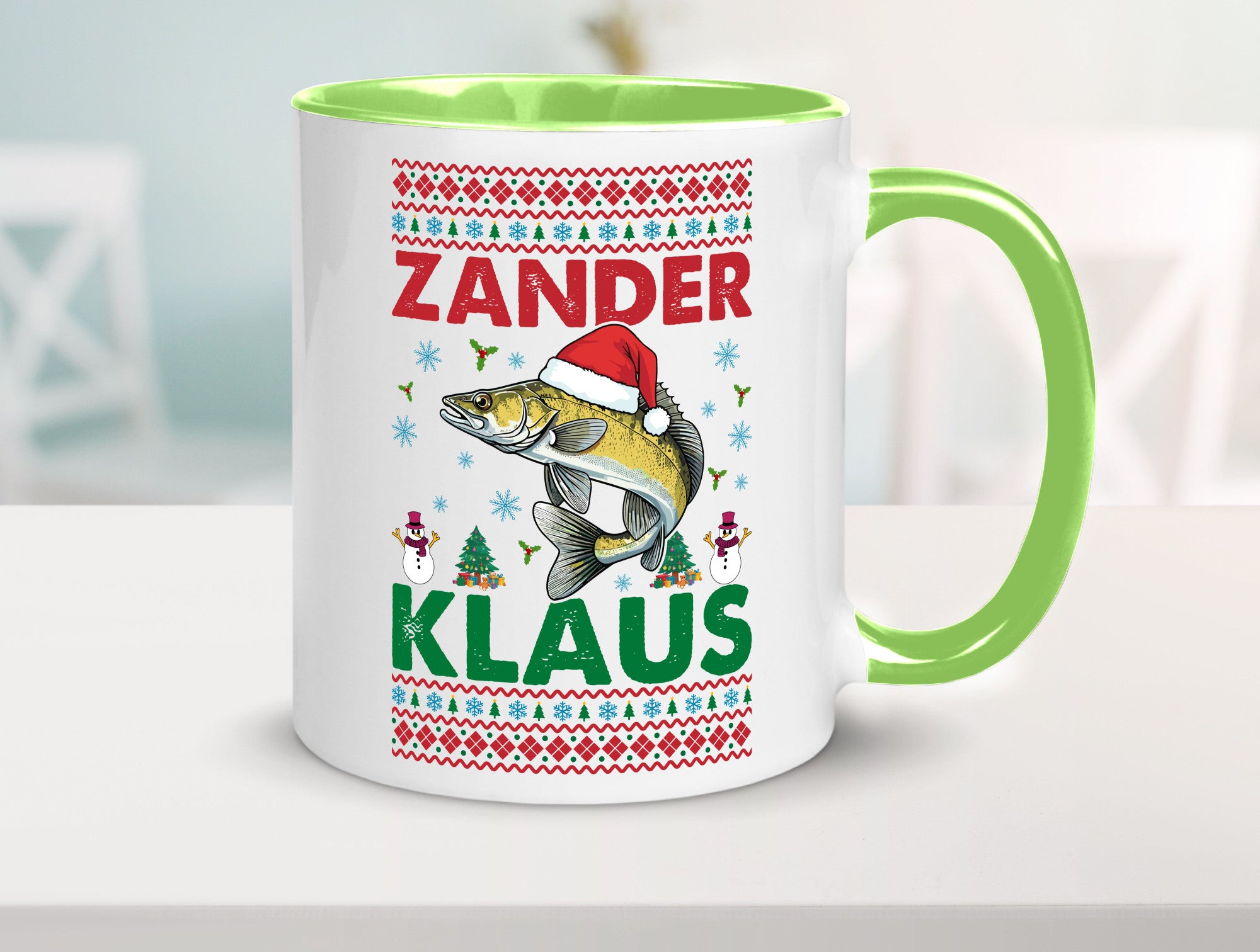 Zander Klaus | Ugly Christmas Angler Angeln v2 Geschenk Humor Geschenkidee