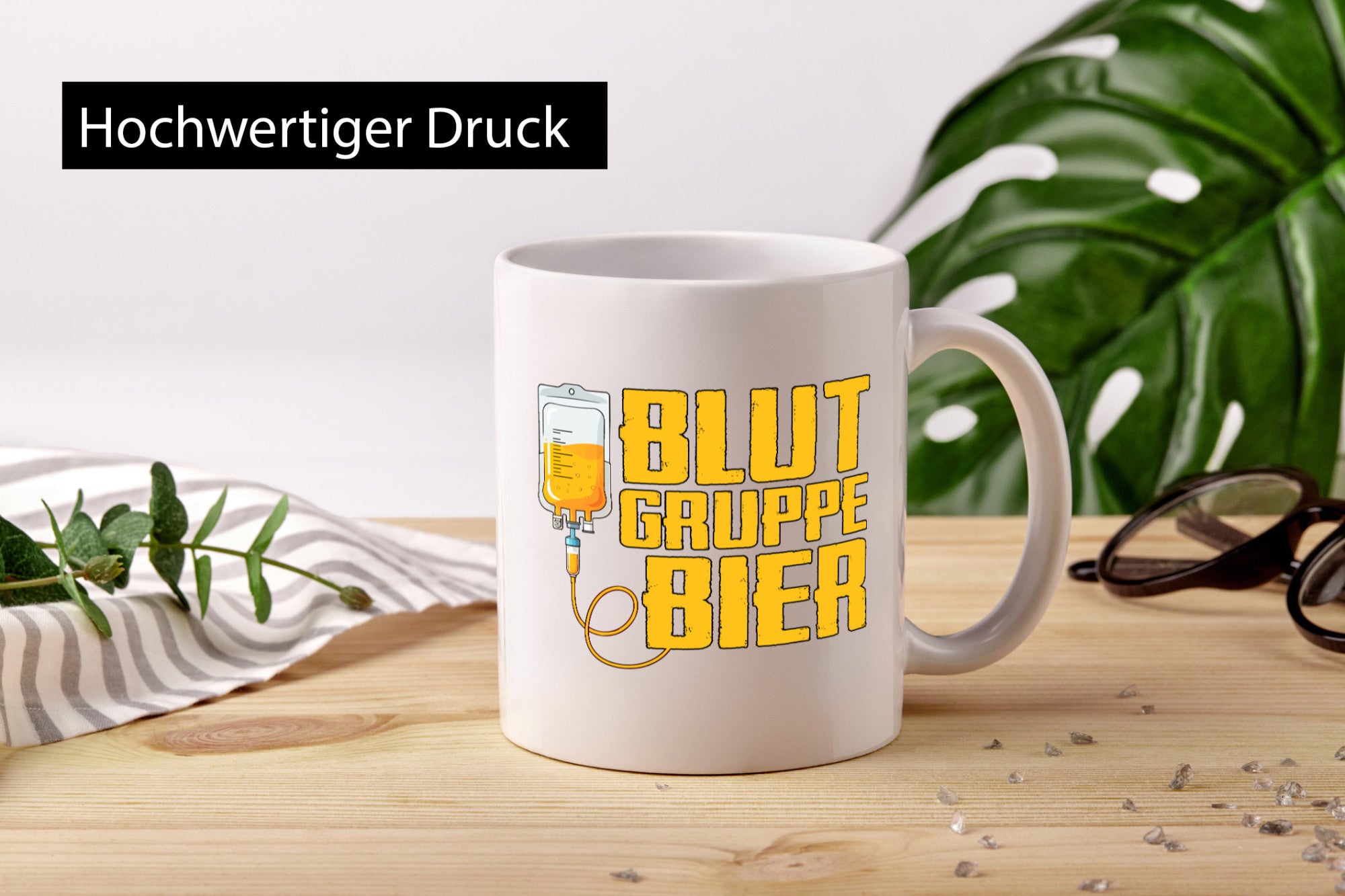 Blutgruppe Bier | Saufen Trinken Biertrinker Humor Geschenkidee Tasse