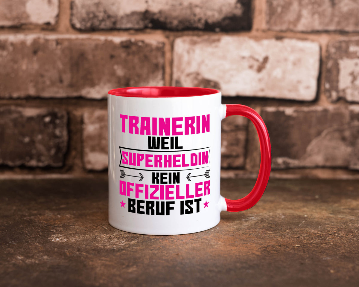 Superheldin Trainerin | Sportverein Humor Geschenkidee Tasse