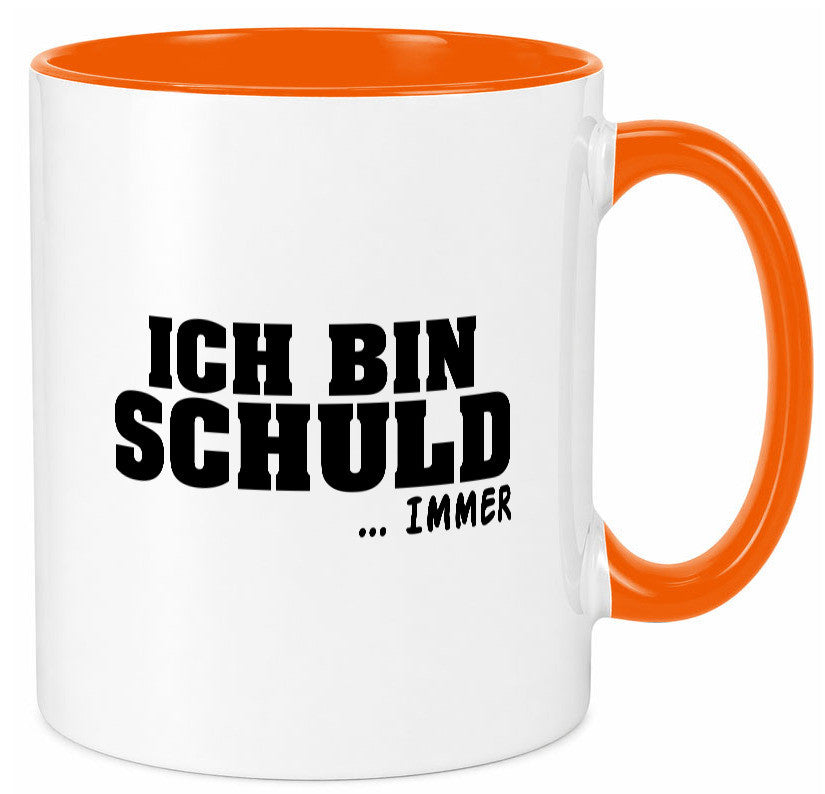 Ich bin Schuld | Schwarze Schaff lustig Humor Geschenkidee Geschenk Tasse