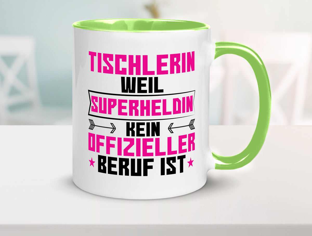 Superheldin Tischlerin | Tischlerei Geschenkidee Humor Tasse