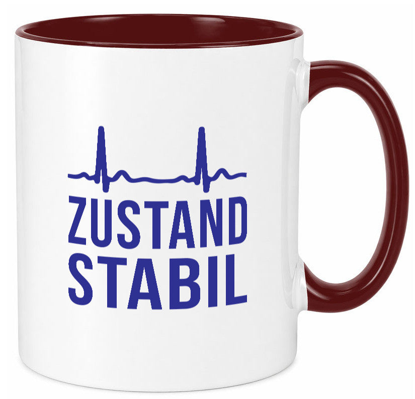 Zustand stabil | Herzschlag v2 Geschenk Humor Geschenkidee lustiger Spruch Tasse