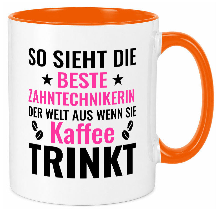Kaffee trinkt: Zahntechnikerin | Zahnmedizin lustiger Spruch Geschenk Humor Tasse