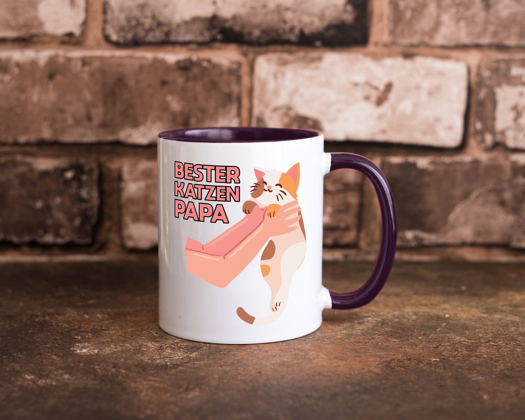 Bester Katzenpapa | Katze Gabel Geschenk Tierliebhaber Humor lustiger Spruch