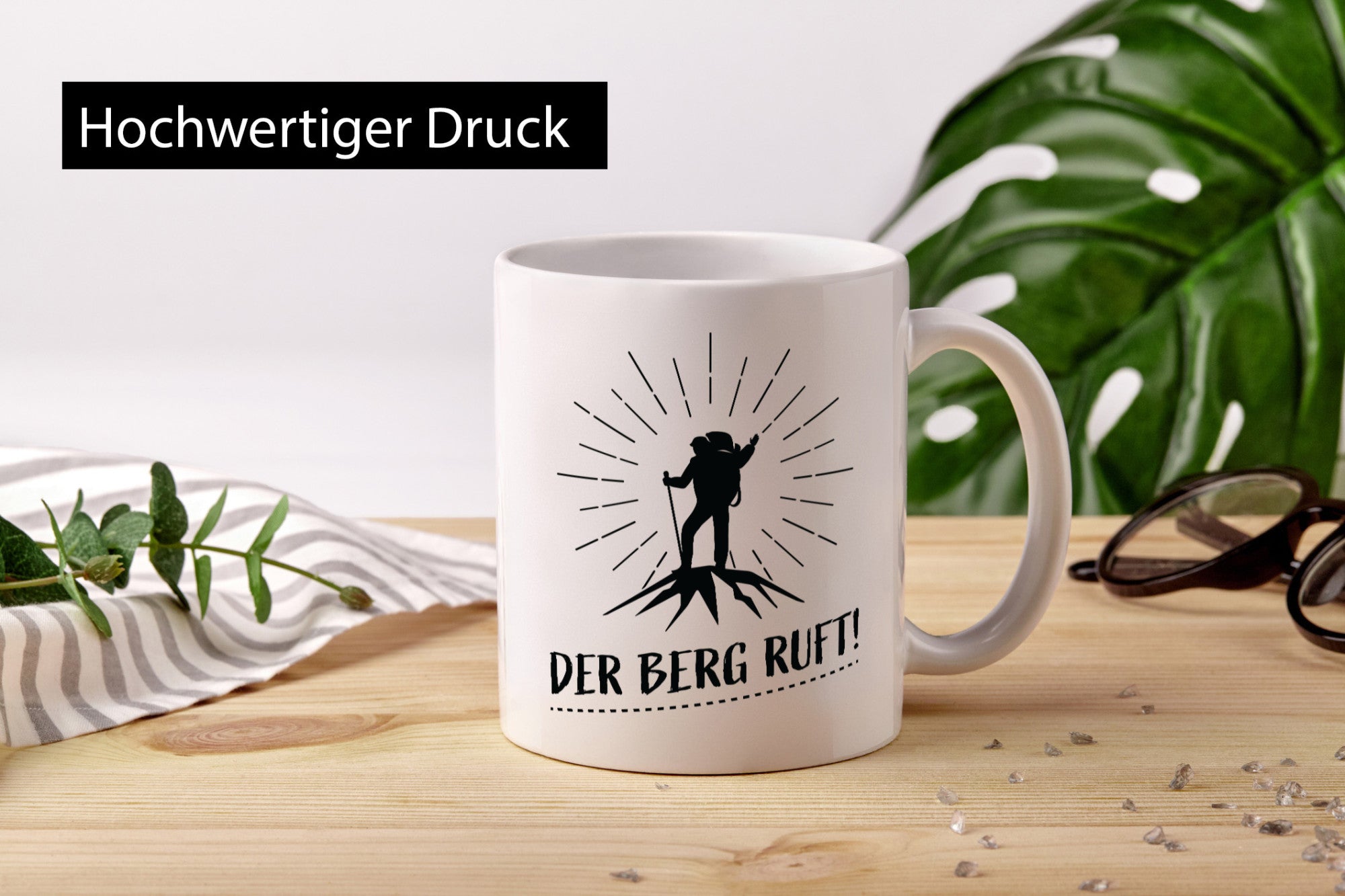 Der Berg ruft | Bergsteiger Humor Geschenkidee Tasse