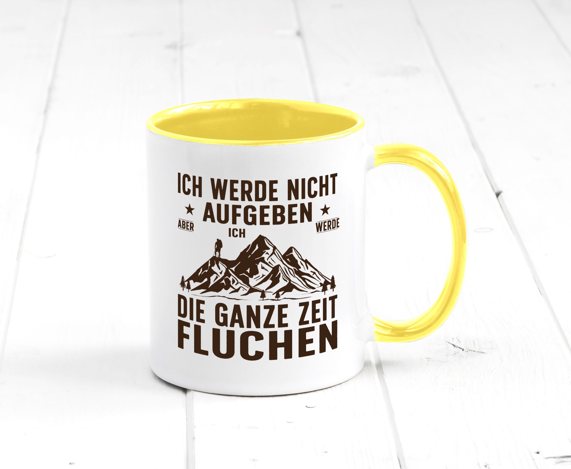 Nicht aufgeben, fluchen | Berge Wanderer v2 Humor Geschenkidee Tasse