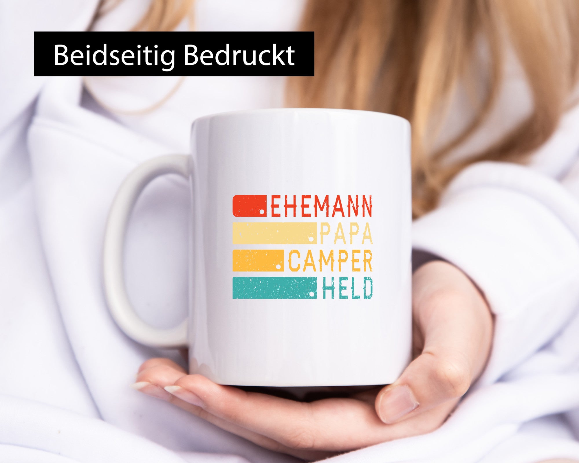 Ehemann | Papa Camper Held Camping Natur Humor Geschenkidee Tasse