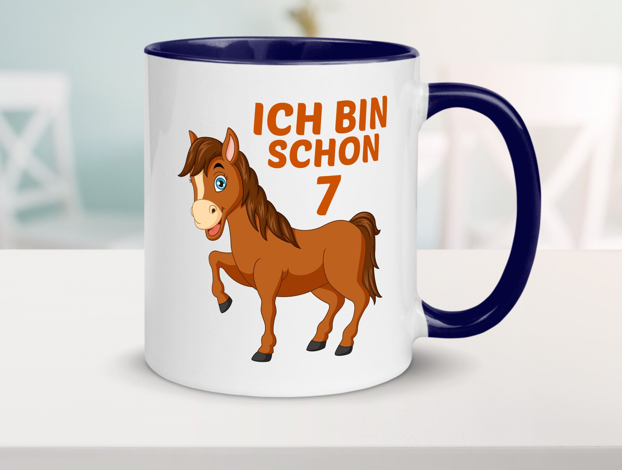 7. Geburtstag | Ich bin schon 7 Pferde Pony Humor Geschenkidee Tasse