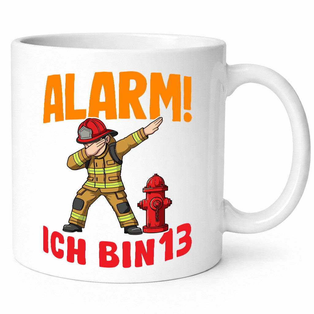 13. Geburtstag | 13 Jahre Feuerwehr Junge Humor Geschenkidee Tasse