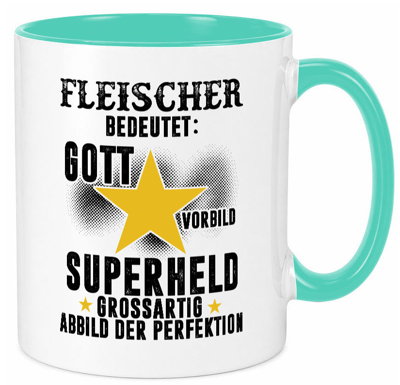Bedeutung von Fleischer | Schlachterei lustig Humor Geschenkidee Geschenk Tasse