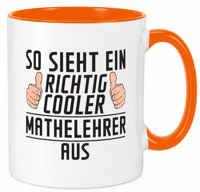 Richtig Cooler Mathelehrer | Lehrer Mathe lustig Humor Geschenkidee Geschenk Tasse