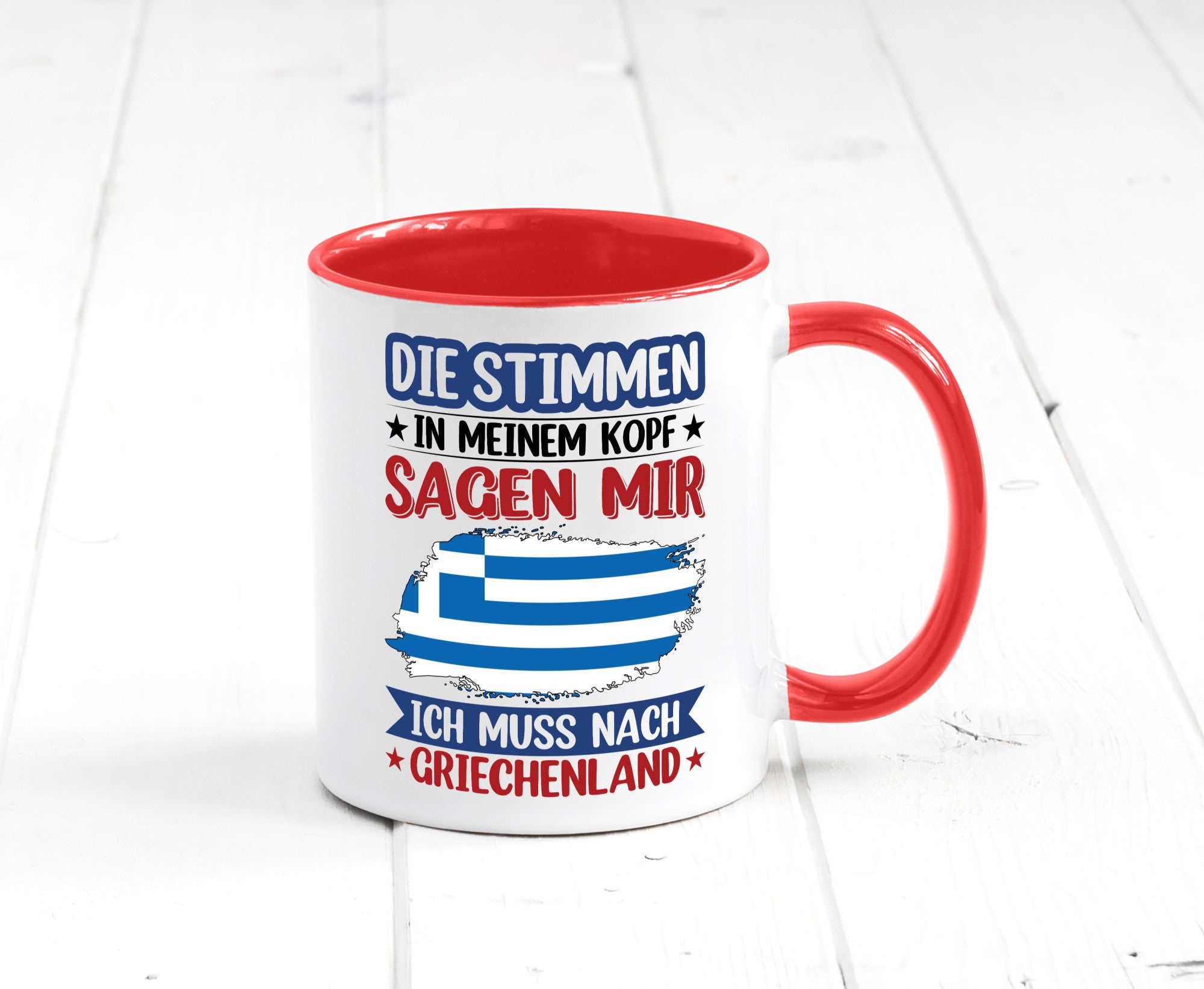 Griechenland | Urlaub Stimmen in meinem Kopf Traumland Humor Geschenkidee Tasse