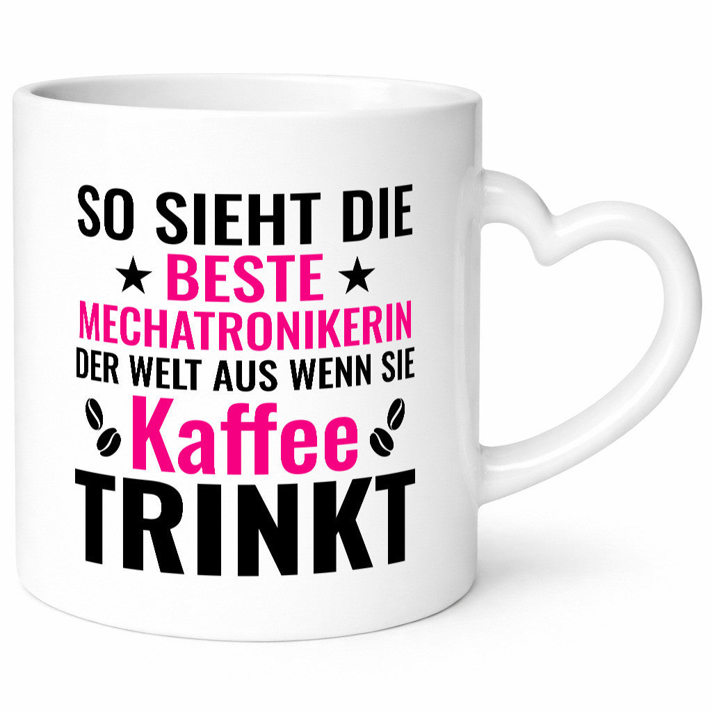 Kaffee trinkt: Mechatronikerin | KFZ Werkstatt lustiger Spruch Geschenk Humor Tasse