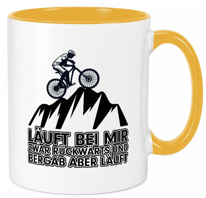 Läuft bei mir | Pechvogel Tasse Radfahrer Statement Humor Geschenkidee