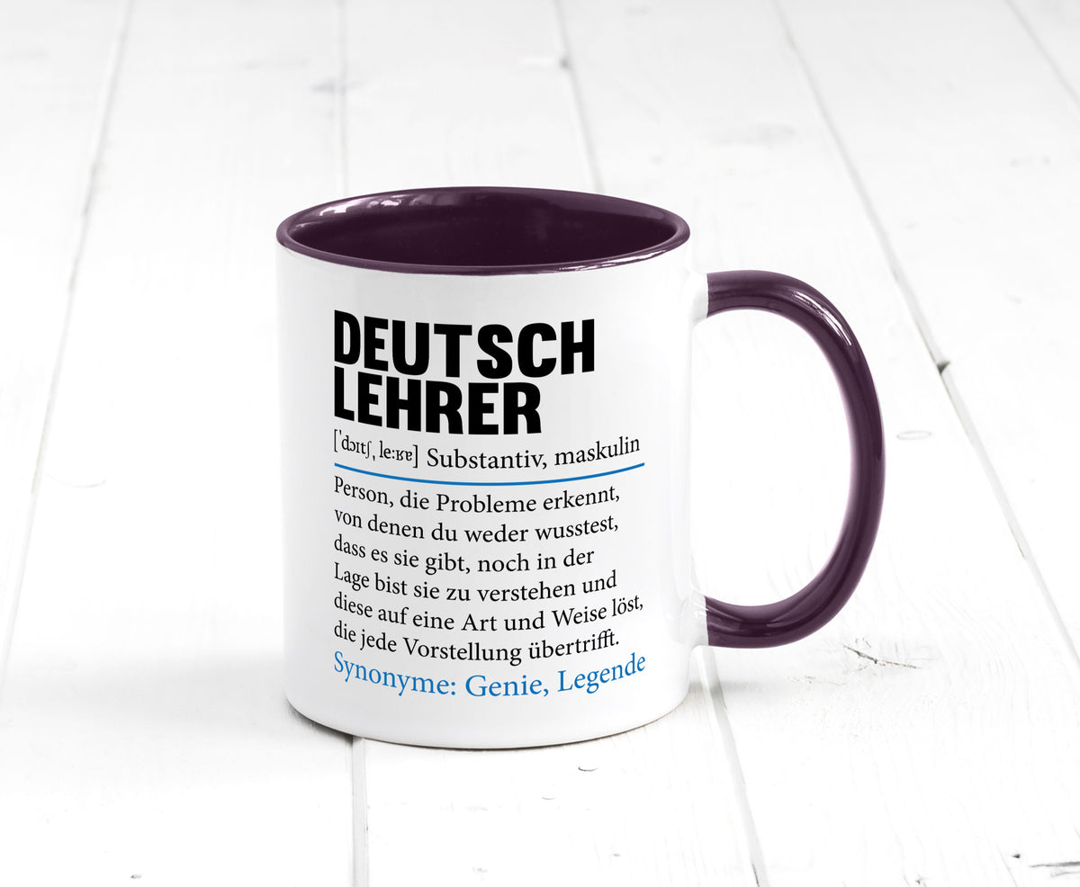 Deutschlehrer Spruch | Lehrer Schule Humor lustig Geschenkidee Geschenk Tasse