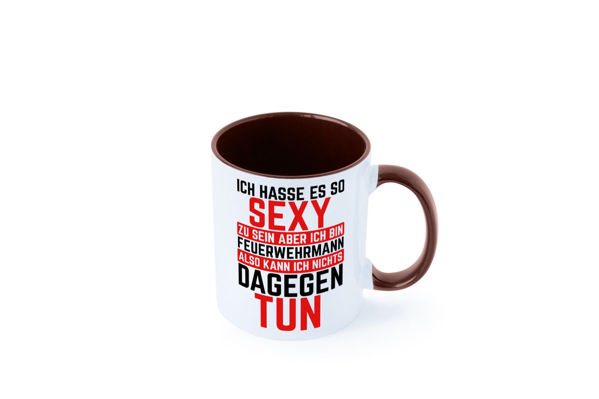 Sexy Feuerwehrmann | Helden Flammen Brandeinsatz lustig Humor Geschenkidee Tasse