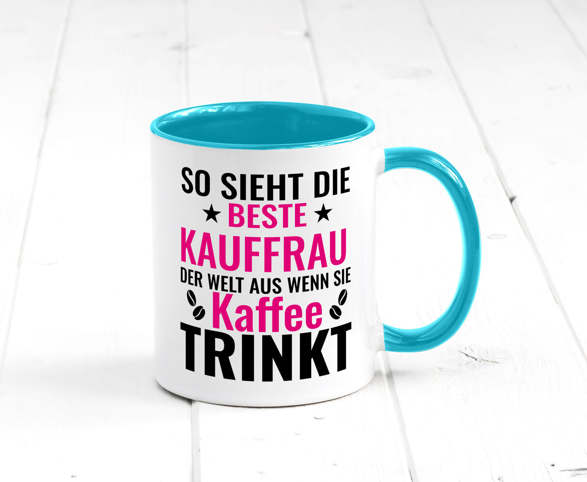 Kaffee trinkt: Kauffrau | Kauffrauen lustiger Spruch Geschenk Humor Tasse