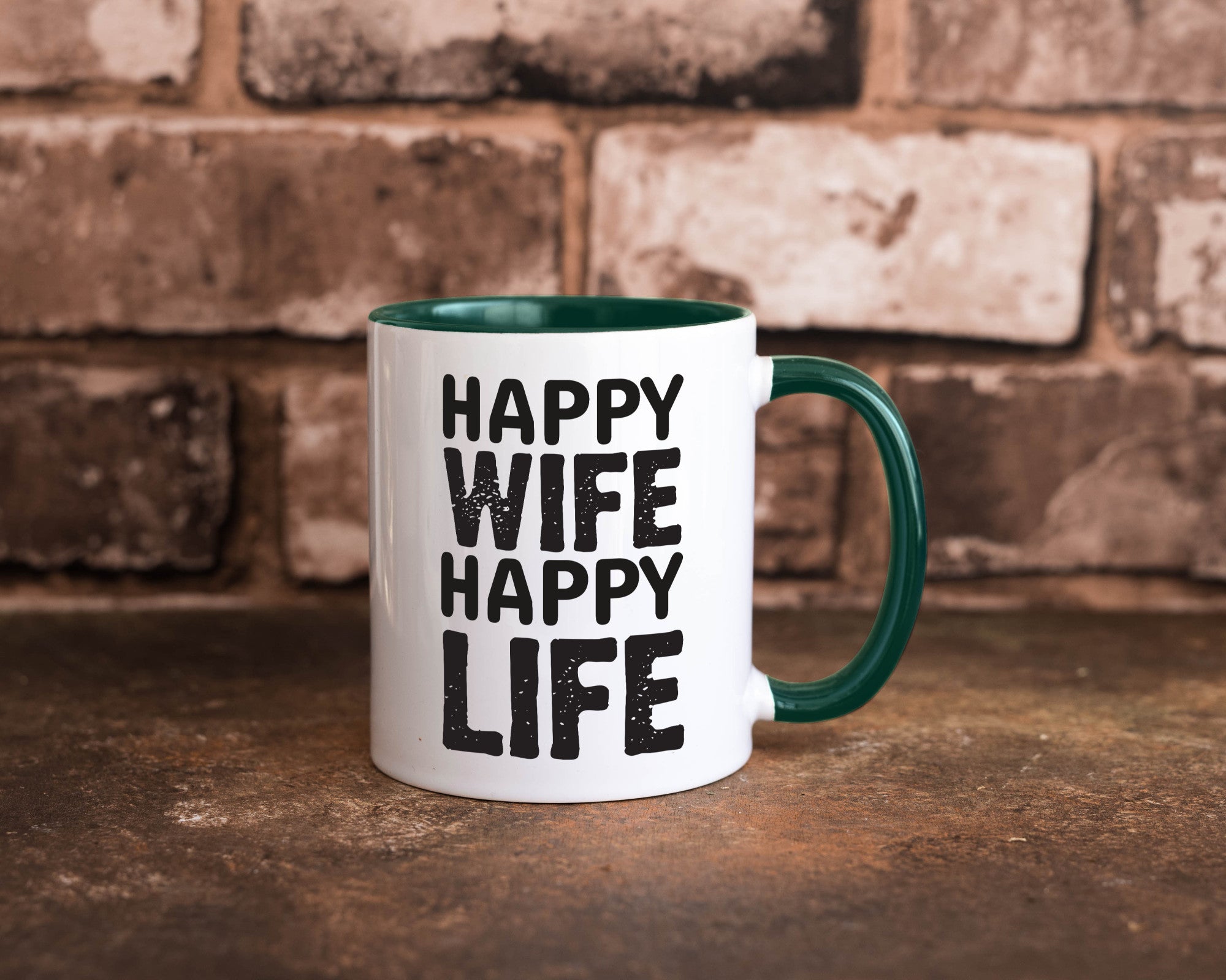 Happy Wife | Ehemann Tasse Ehefrau Humor Statement Geschenkidee