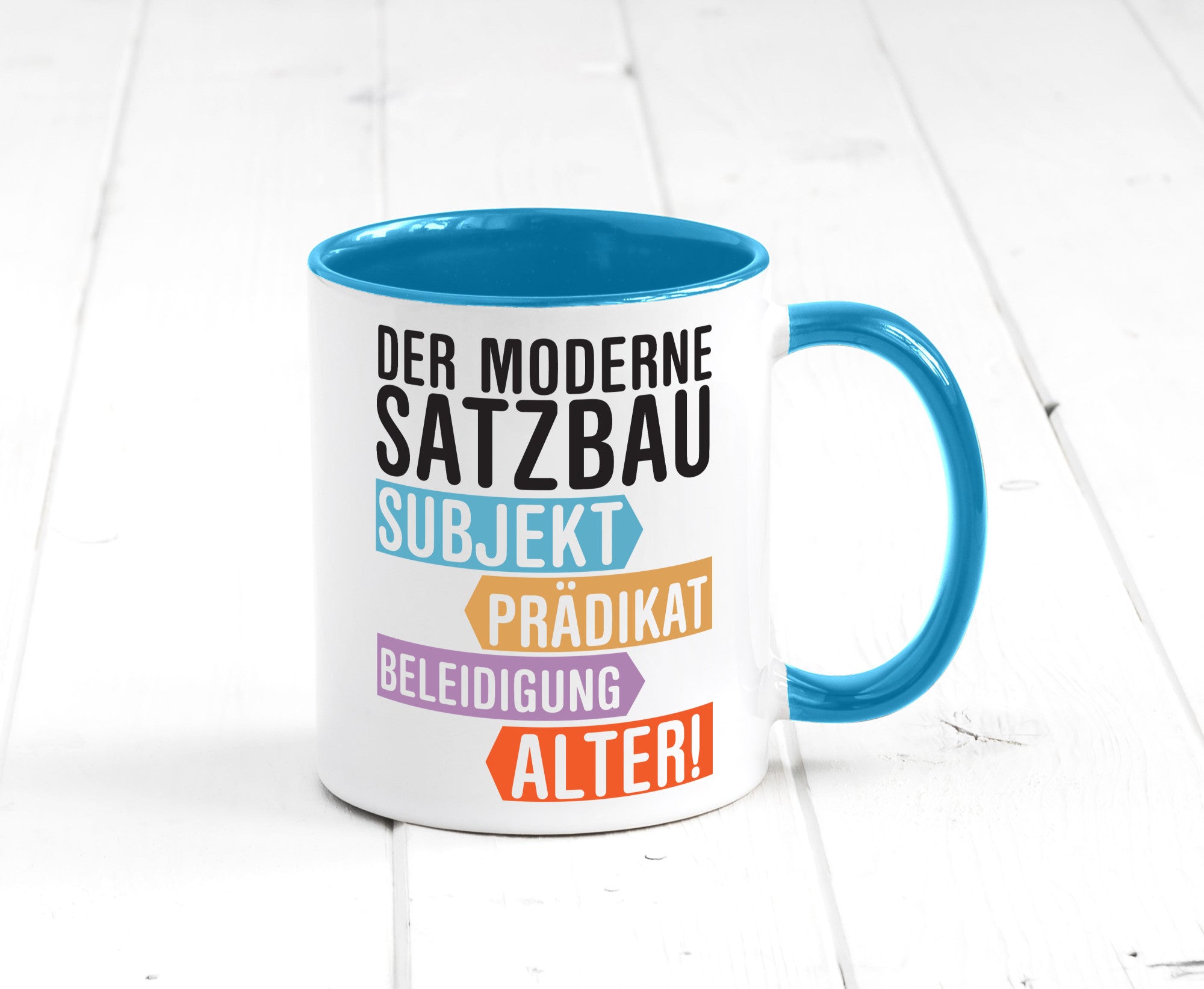 Moderner Satzbau | Lehrer Lehrerin Kollege lustig Arbeit Kollegen Büro Geschenk