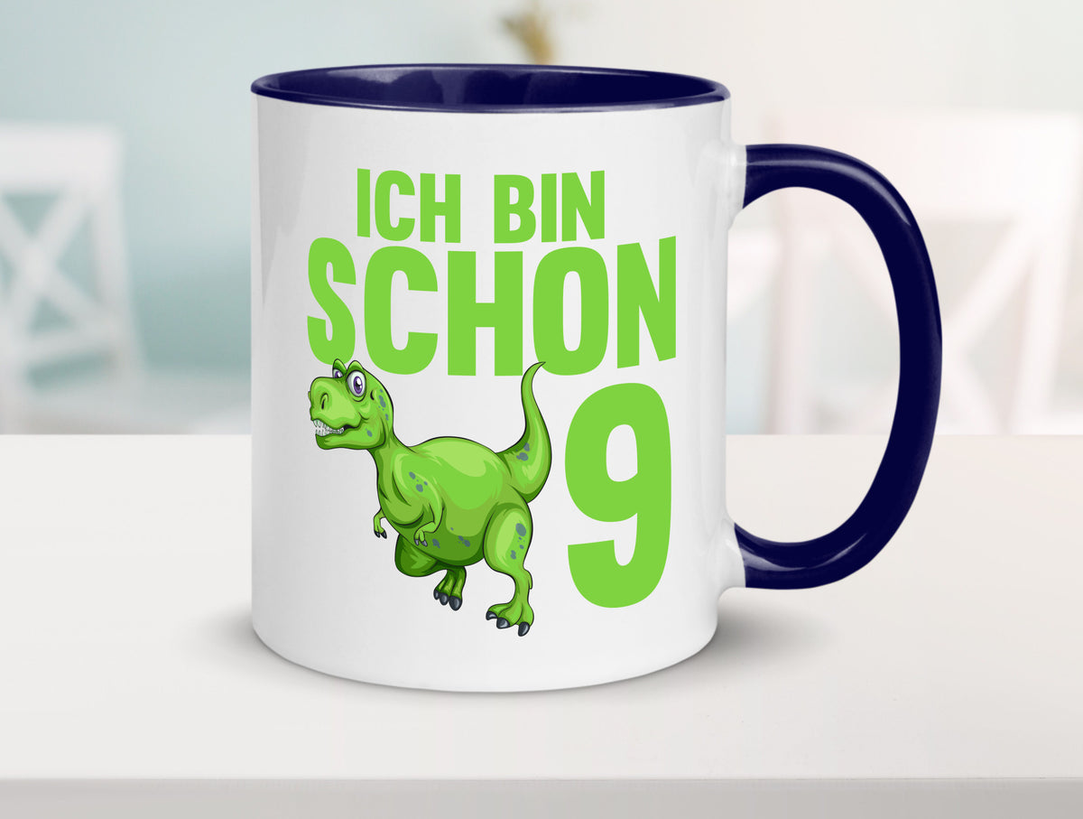 9. Geburtstag | 9 Jahre Dino Dinosaurier Geschenkidee Humor Tasse