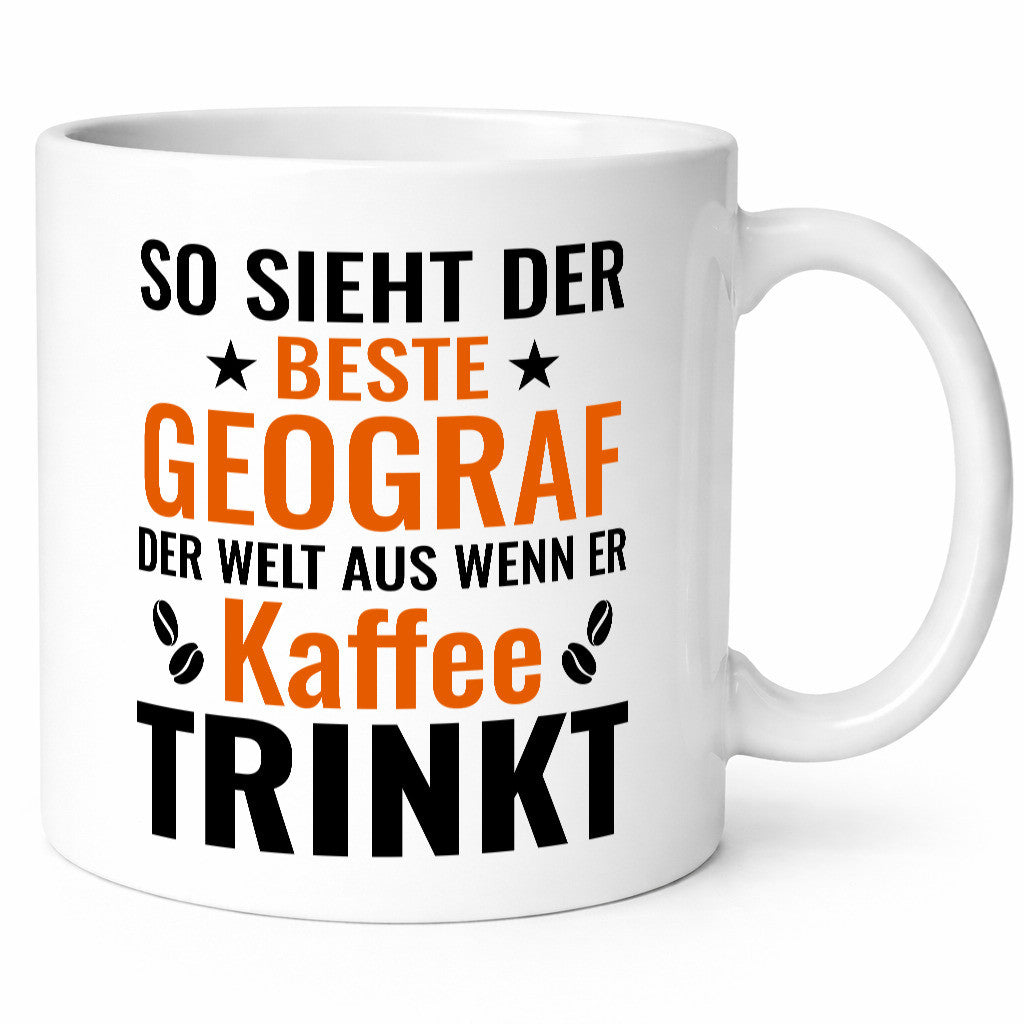 Kaffee trinkt: Geograf | Geografie lustig Humor Geschenkidee Geschenk Tasse