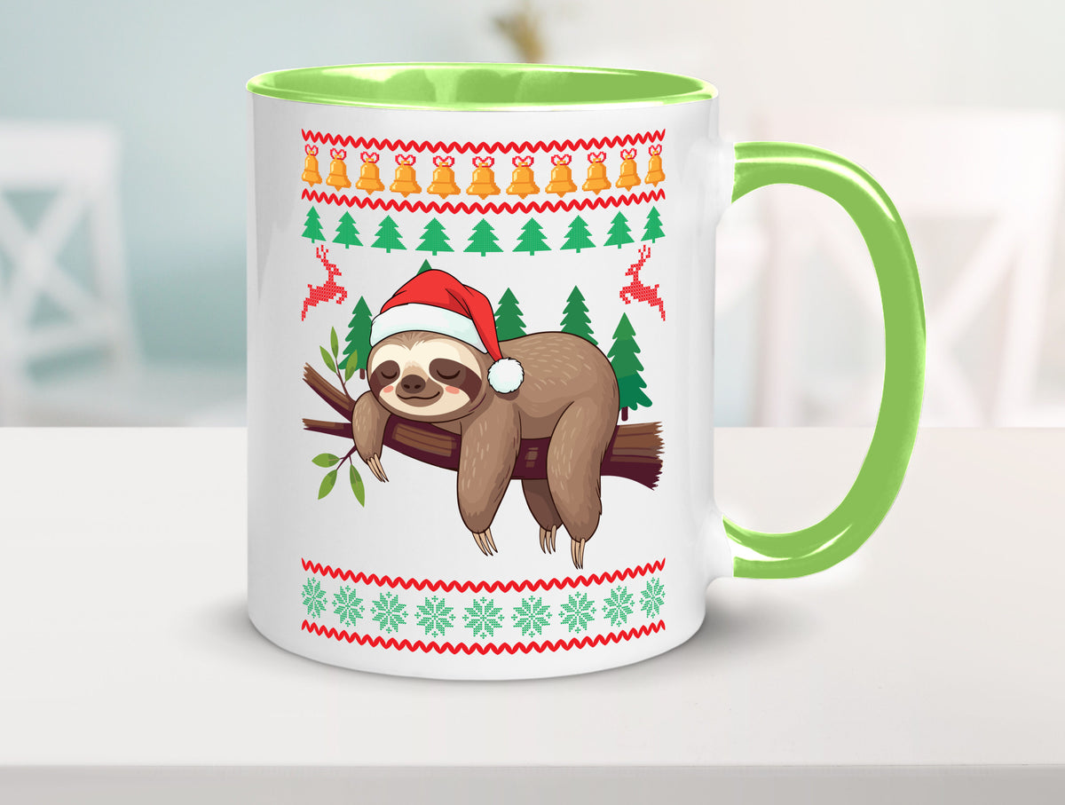 Ugly Christmas | Faultier Weihnachtsfaultier v2 lustig Tierliebhaber Humor Tasse