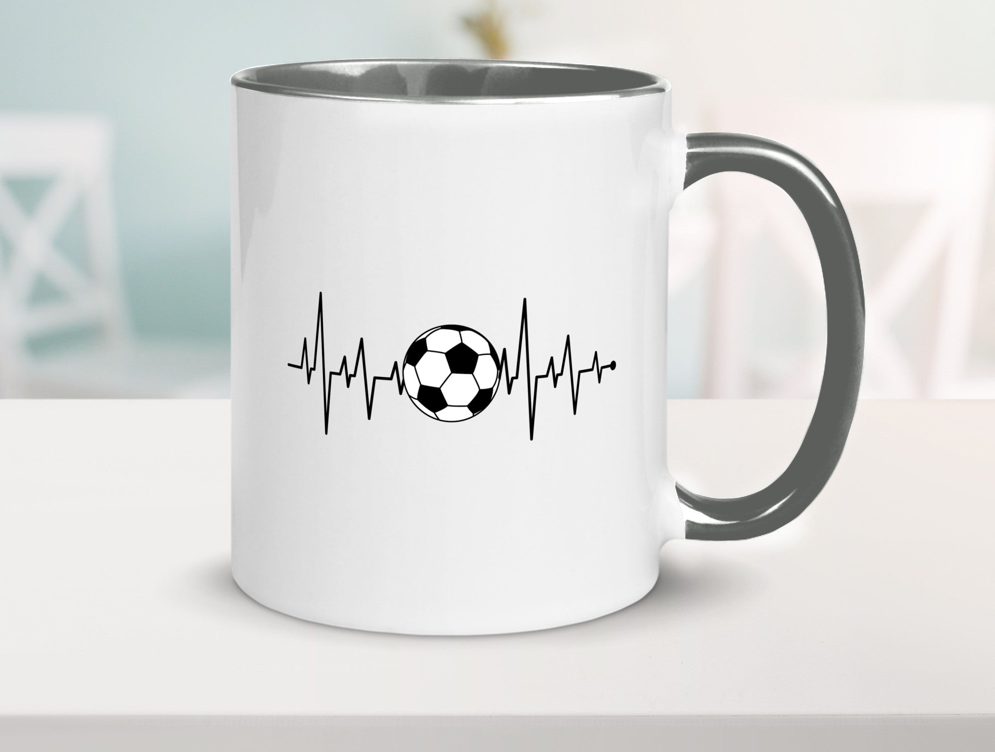 Fußball Herzschlag | Fussballer Verein Sport Team Geschenk Humor Geschenkidee