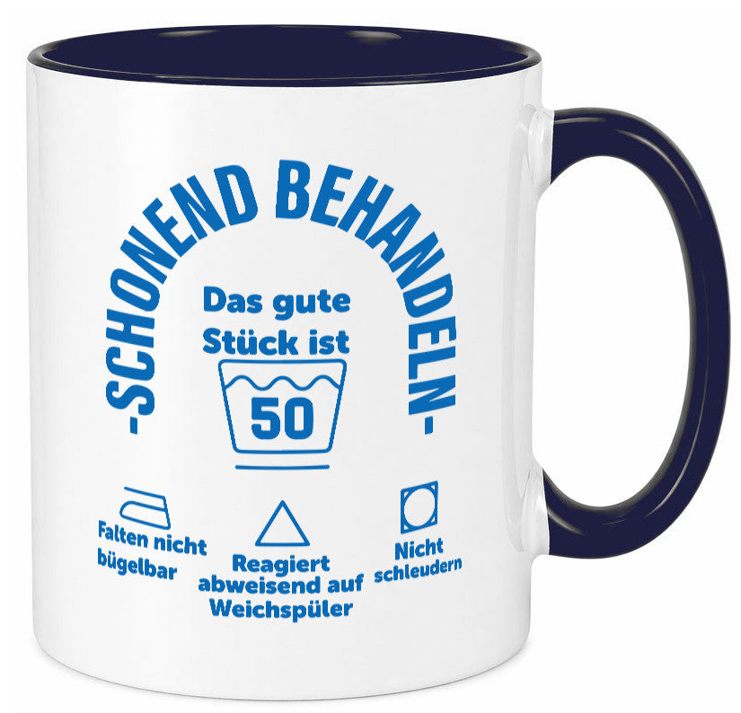 Schonend behandeln | 50 Geburtstag Humor Geschenkidee Tasse
