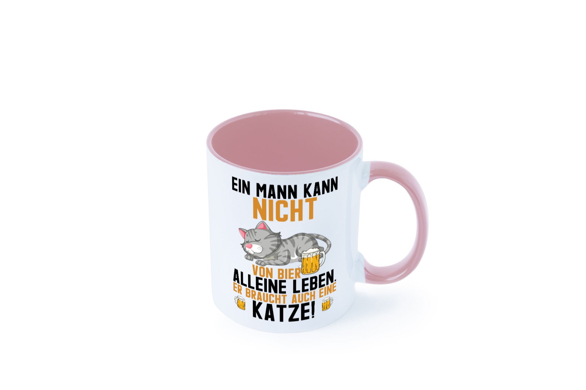 Von Bier leben | Mann braucht eine Katze Katzenliebhaber Geschenk Tierliebhaber