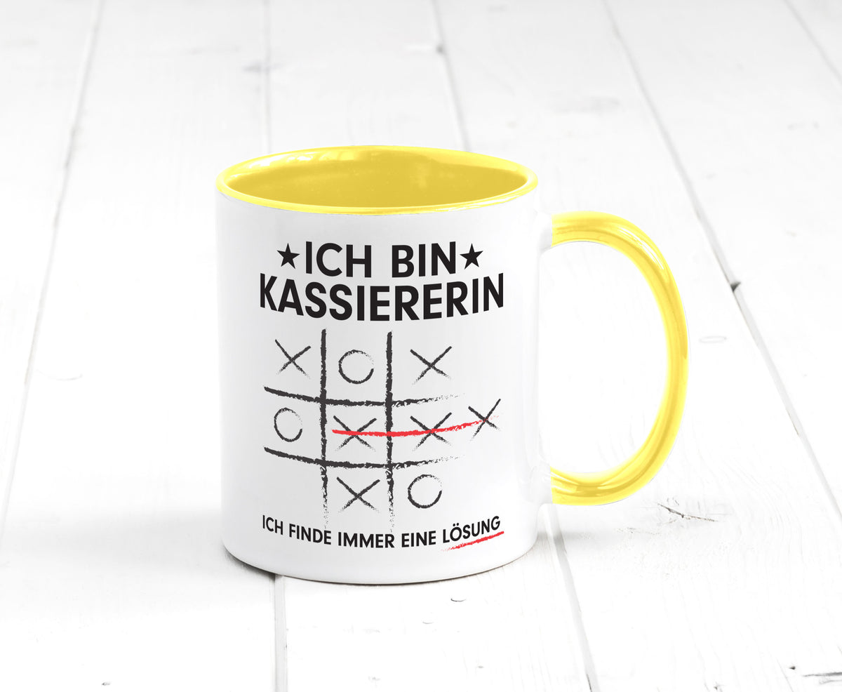 Löse Probleme: Kassiererin Geschenkidee Humor Tasse