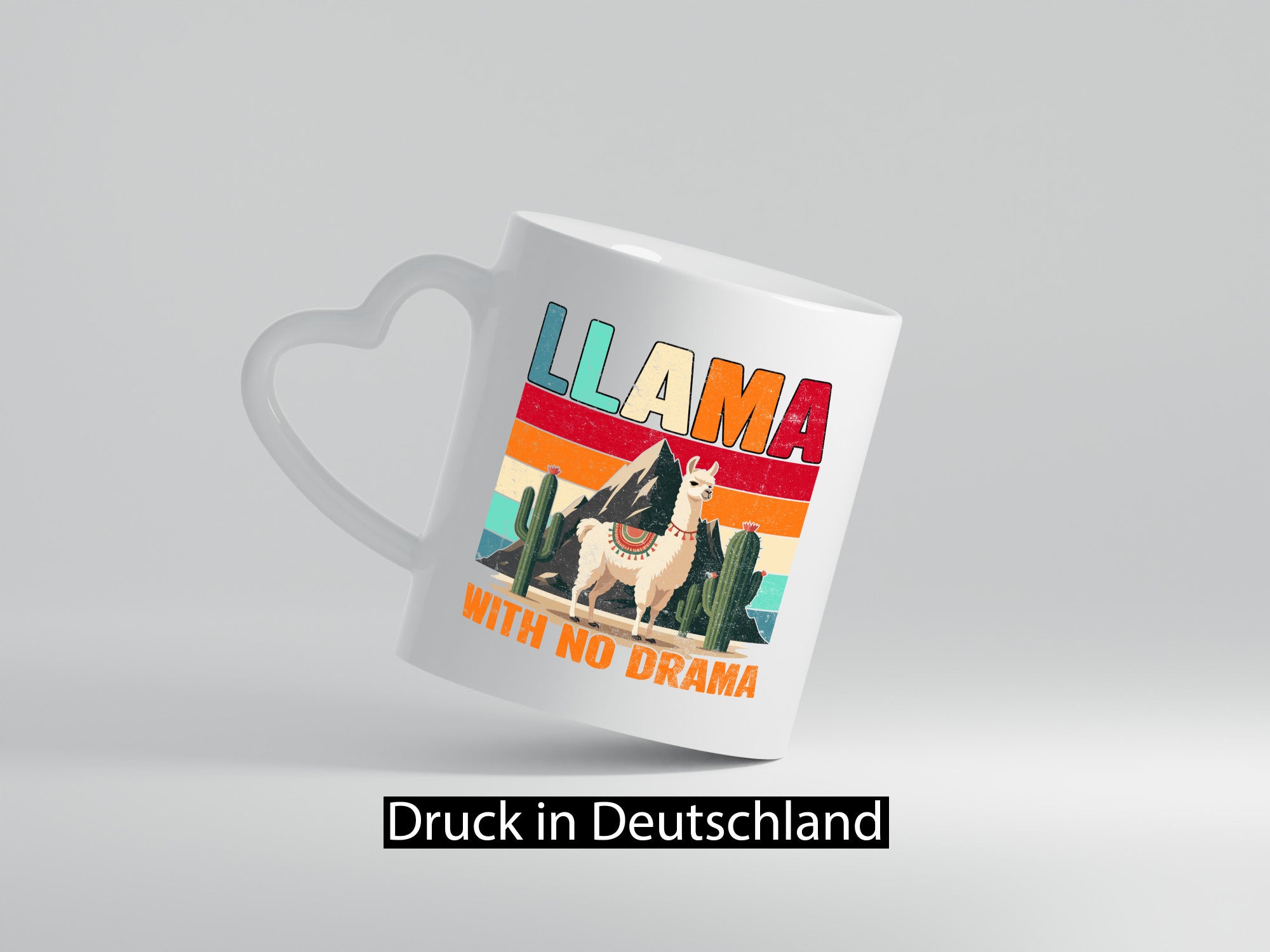 Llama with no Drama | Lama Geschenk Humor Geschenkidee lustiger Spruch Tasse