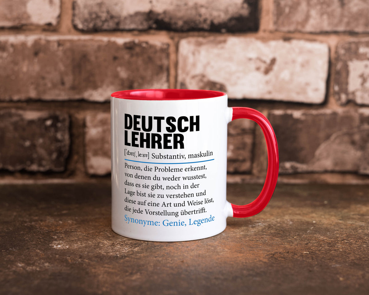 Deutschlehrer Spruch | Lehrer Schule Humor lustig Geschenkidee Geschenk Tasse