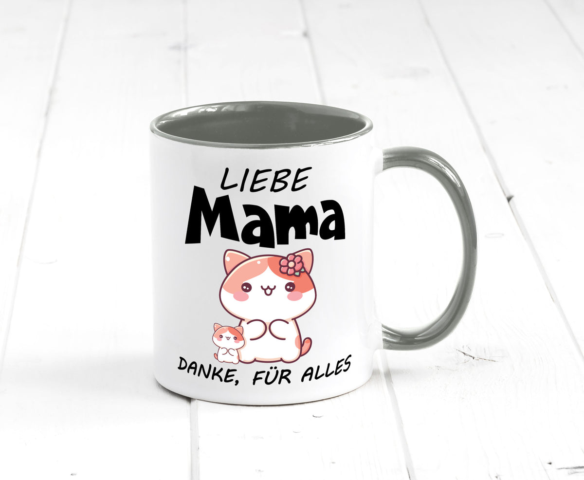 Liebe Mama Danke, für alles | Muttertag Beste Geschenk Familie Geschenkidee Tasse