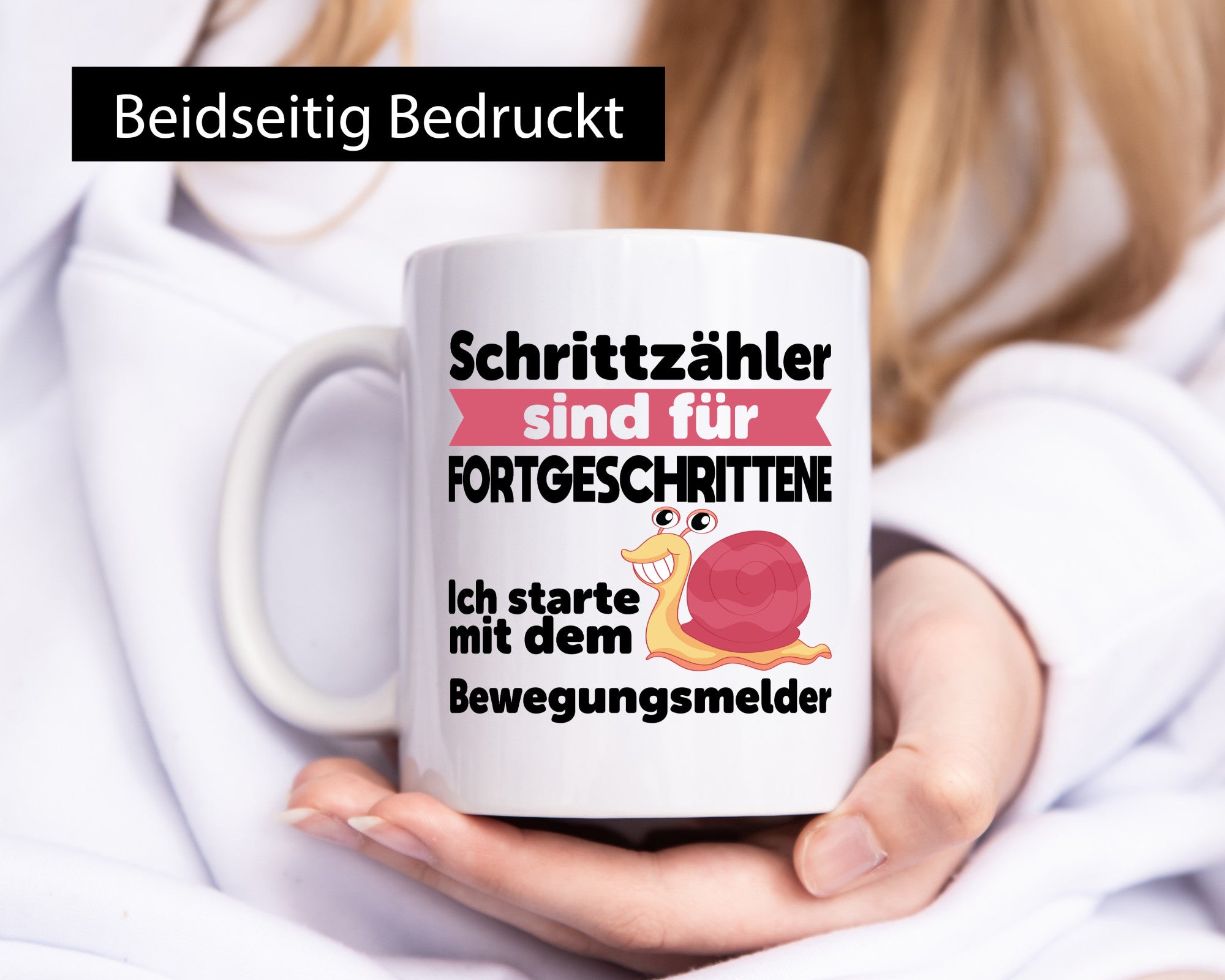 Schrittzähler Fortgeschrittene, Bewegungsmelder | Schnecke Geschenk Humor