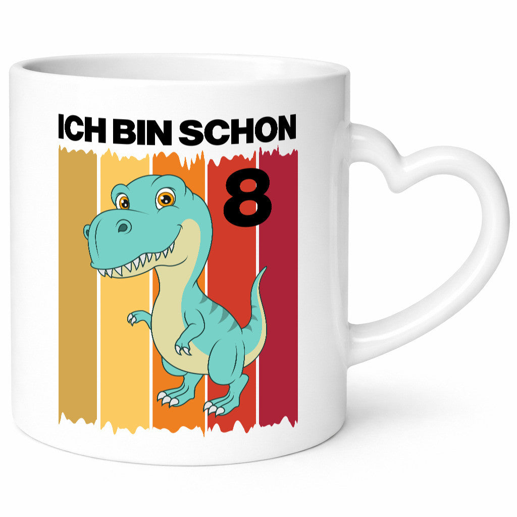 8. Geburtstag | 8 Jahre Dinosaurier Geschenkidee Humor Tasse