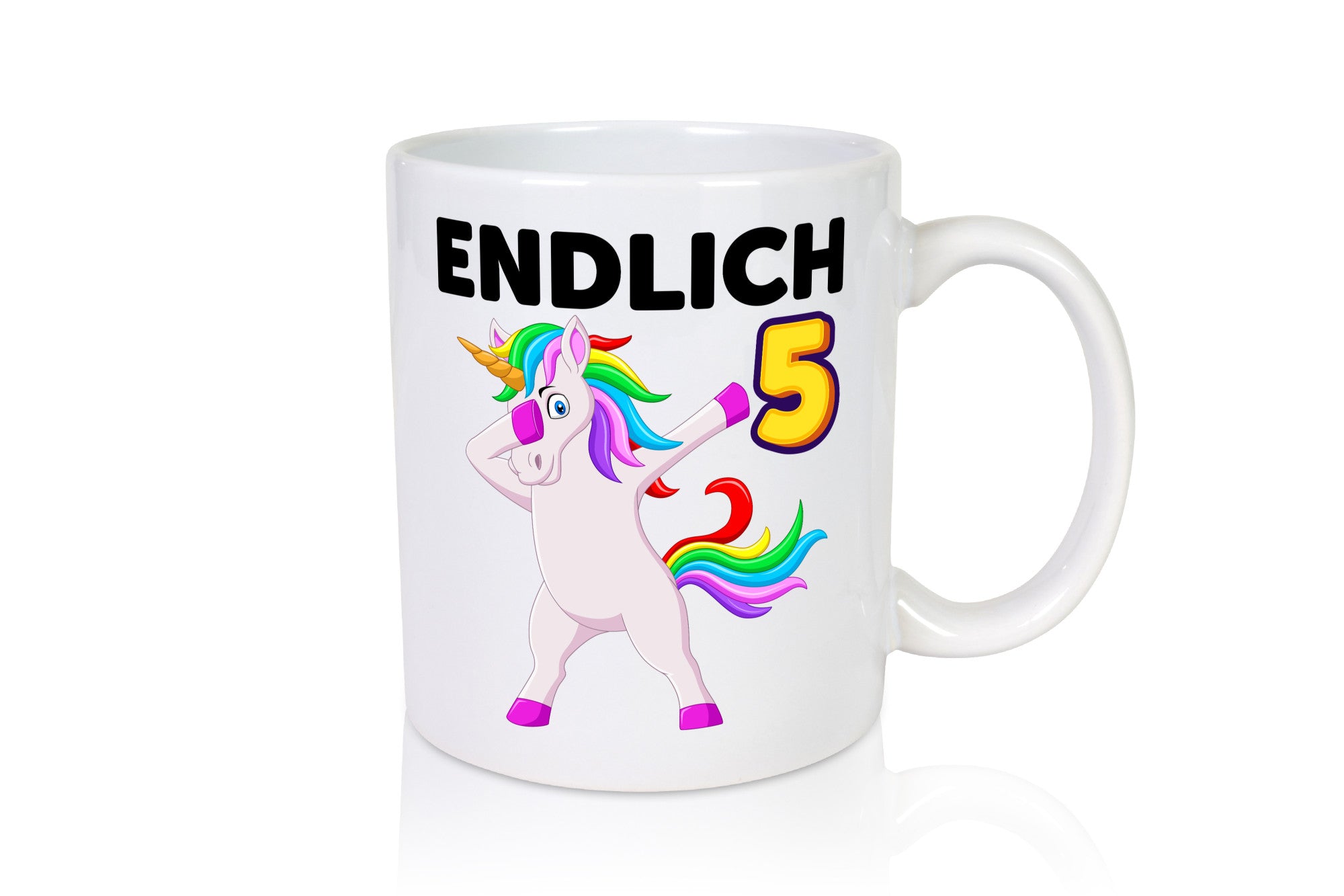 5. Geburtstag | endlich 5 Jahre Einhorn Mädchen lustiger Spruch Geschenk