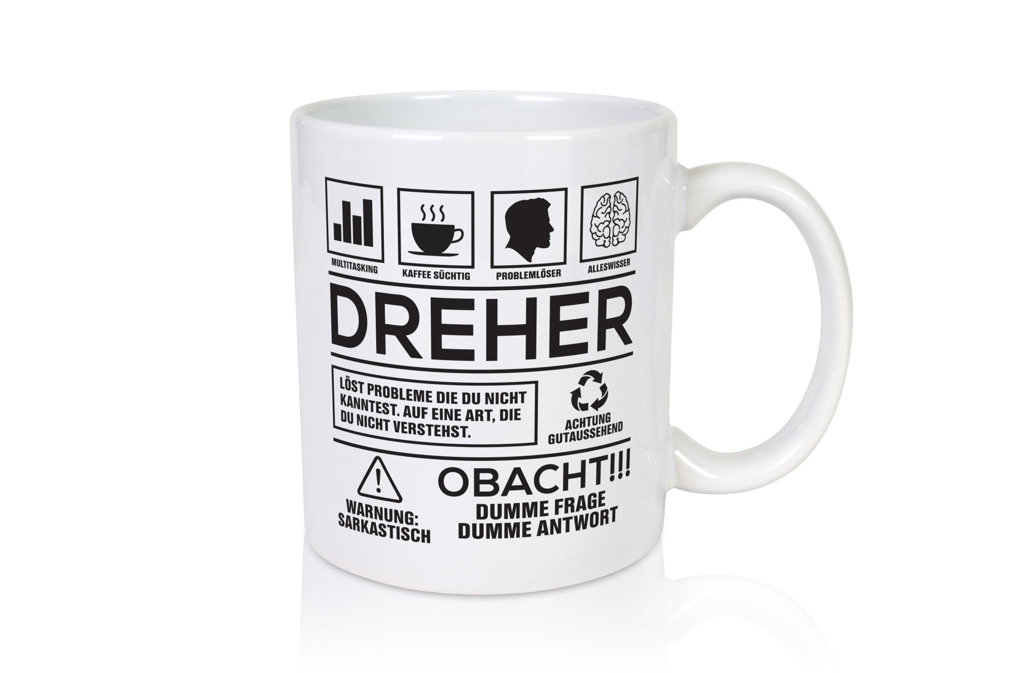 Achtung Probleme Dreher | Fräser Geschenk Humor Geschenkidee lustiger Spruch