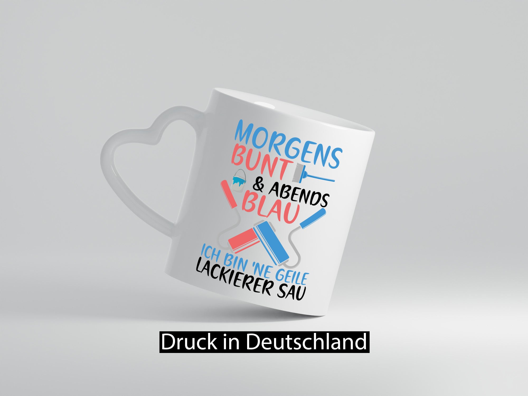 Morgens bunt und abends blau | Lackierer witziger Spruch lustig Humor