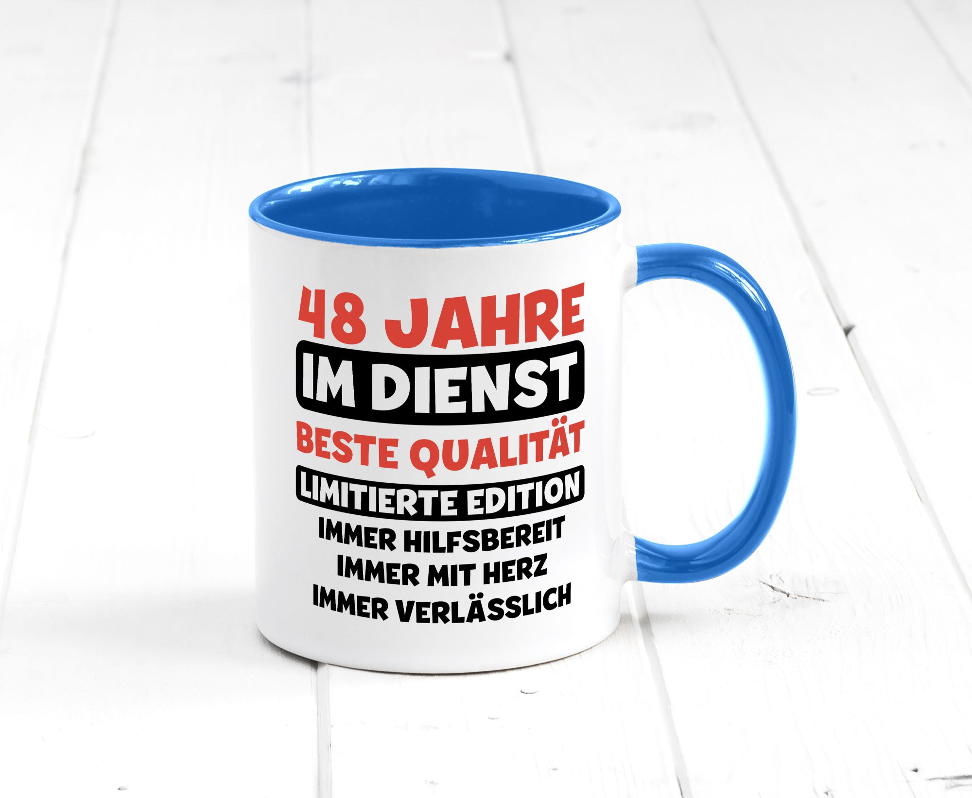 48 Jahre im Dienst | Jubiläum Arbeit v3 Humor Kollegen Büro Geschenkidee Tasse